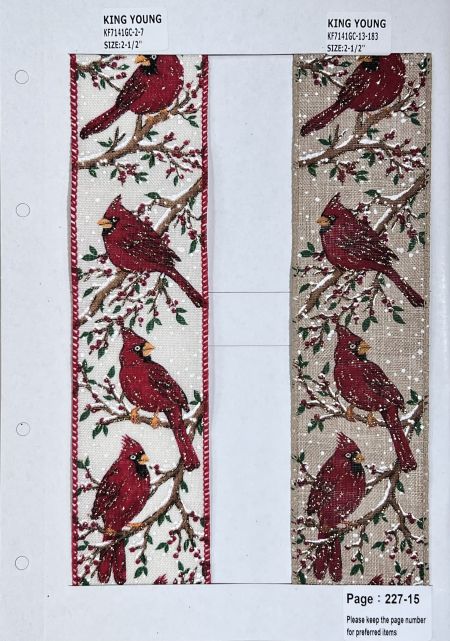 Christmas, Simple pattern Wire Ribbon-227